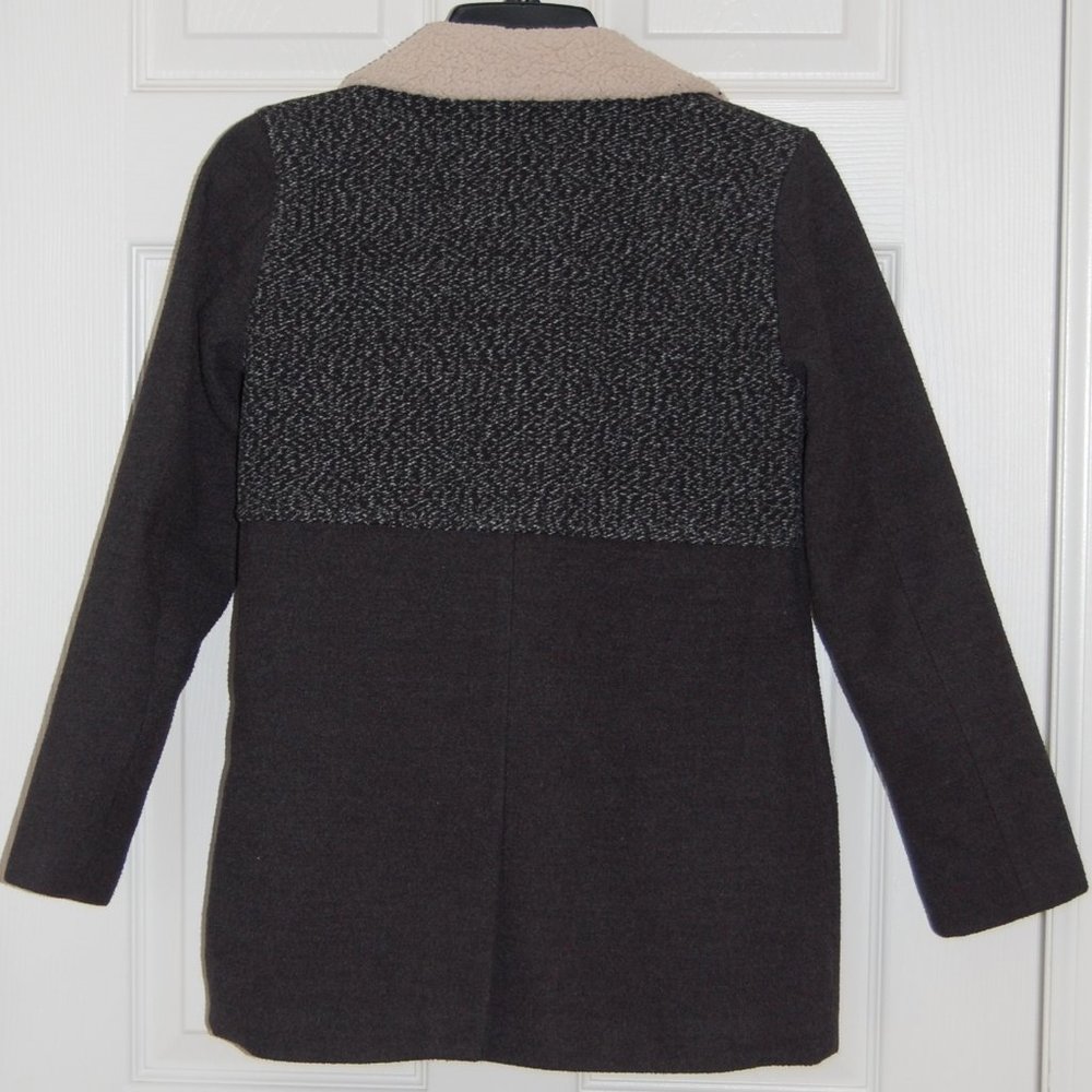 Cherokee Girls L (Bust:34"), Winter Coat with Off Center Zip Closure, Dark Gray - Picture 6 of 12